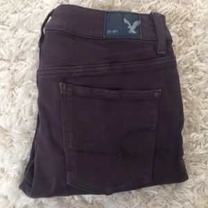Purple American Eagle Hi-rise Jeggings